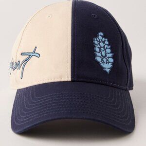 NWT Free People Double Hitter Baseball Hat in Navy Blue  Combo